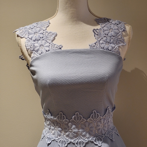 🖤 TED BAKER BABY BLUE LACED SUMMER DRESS - Picture 3 of 13